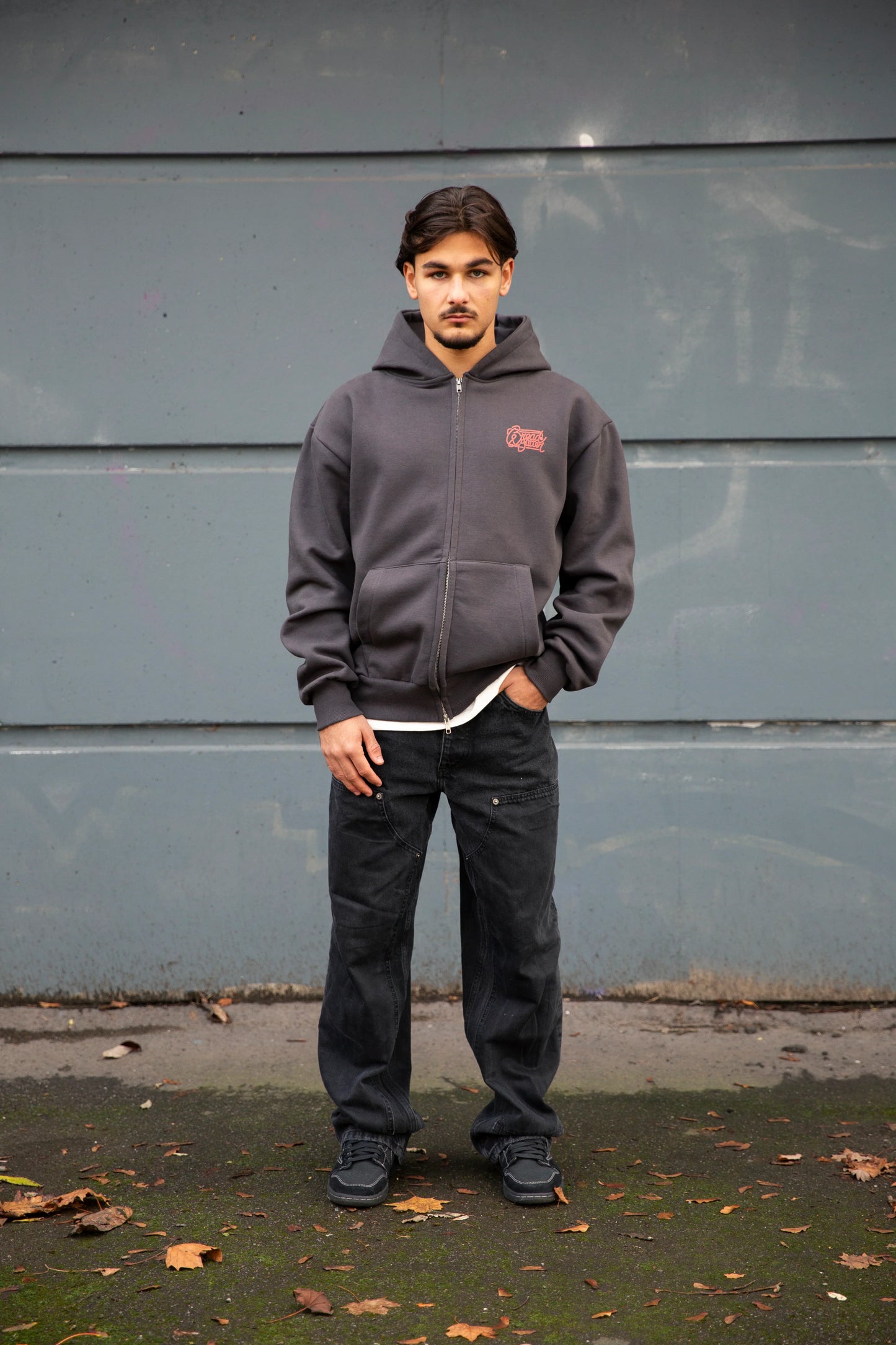 Charcoal Zip Up