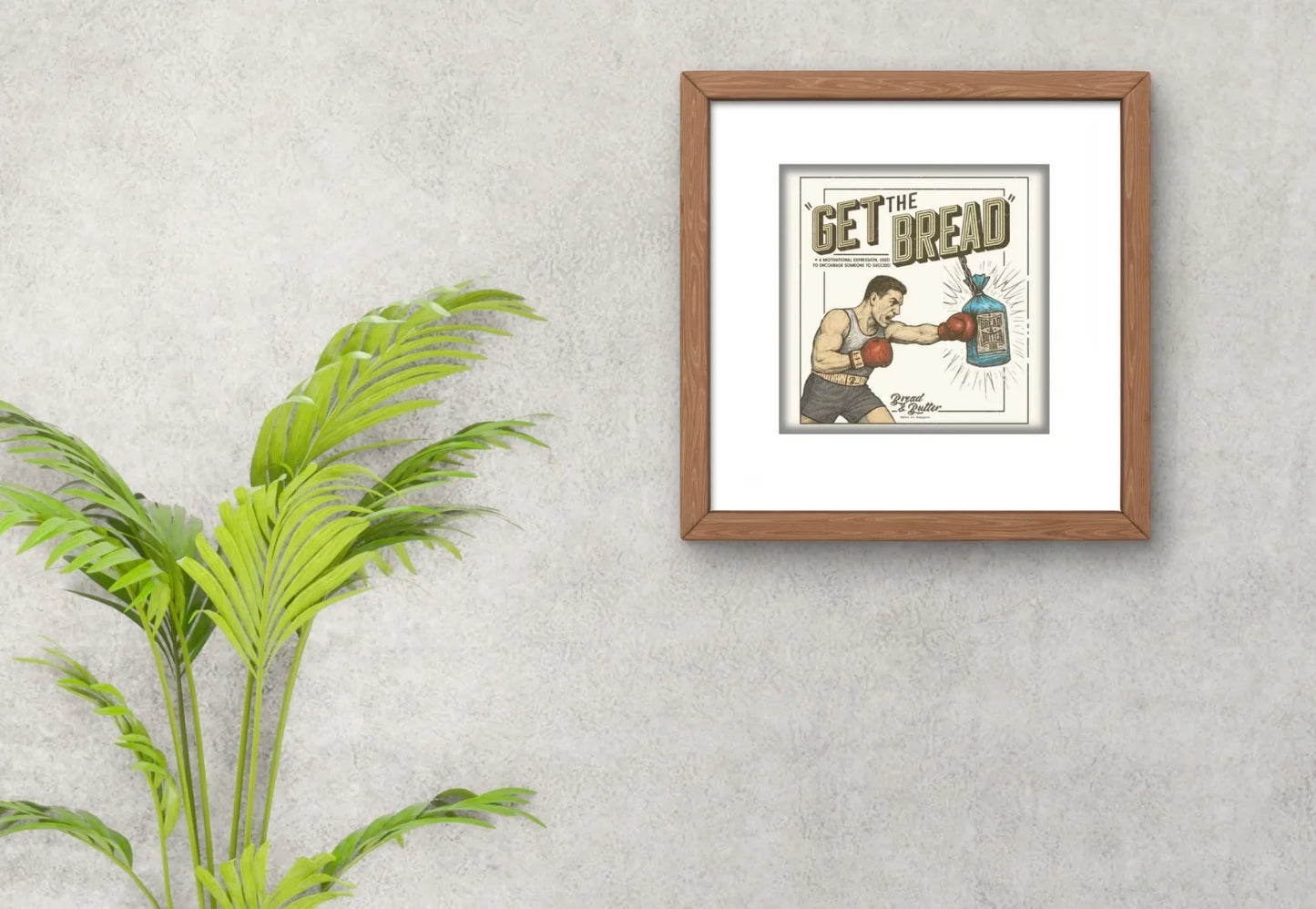 Get The Bread Framed Print