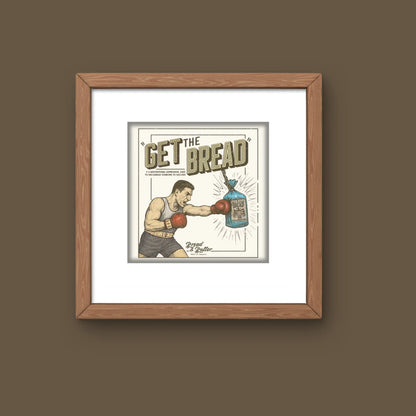 Get The Bread Framed Print