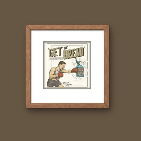 Get The Bread Framed Print
